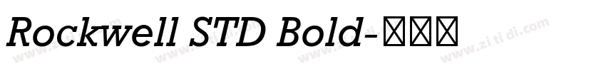 Rockwell STD Bold字体转换 Rockwell STD Bold字体转换